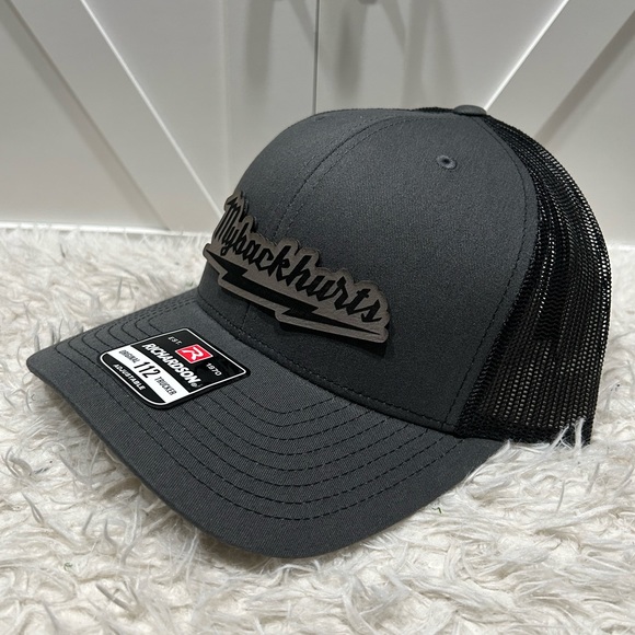My Back Hurts Laser Engraved Trucker Richardson 112 Hat. - Picture 1 of 2